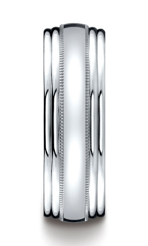 Benchmark-Platinum-7.5mm-Comfort-Fit-High-Polished-w/-Milgrain-Double-Round-Edge-Band--Size-4.5--RECF87502PT04.5