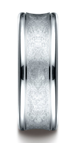 Benchmark-Platinum-7.5mm-Comfort-Fit-Swirled-Finish-Center-Round-Edge-Design-Wedding-Band-Ring--Size-4.5--RECF87506PT04.5
