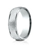 Benchmark-14K-White-Gold-7.5mm-Comfort-Fit-Round-Edge-Mesh-Center-Design-Band--Size-4--RECF8754714KW04