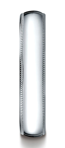 Benchmark-Platinum-5mm-Slightly-Domed-Super-Light-Comfort-Fit-Wedding-Band-Ring-with-Milgrain--Size-4.5--SLCF350PT04.5