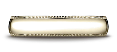Benchmark-14K-Yellow-Gold-5mm-Slightly-Domed-Super-Light-Comfort-Fit-Wedding-Band-with-Milgrain--Size-4.25--SLCF35014KY04.25
