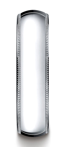 Benchmark-Platinum-6mm-Slightly-Domed-Super-Light-Comfort-Fit-Wedding-Band-Ring-with-Milgrain--Size-4.5--SLCF360PT04.5