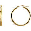 14K Yellow Gold 25mm Tube Hoop Earrings 14K Yellow Gold 25mm Tube Hoop Earrings