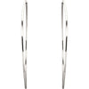 Sterling Silver 75mm Endless Hoop Tube Earrings