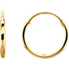 14k Yellow Gold 10mm Endless Hoop Earrings 14k Yellow Gold 10mm Endless Hoop Earrings