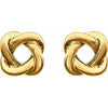 14k Yellow Gold Knot Design Earrings