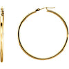 14k Yellow Gold 40mm Tube Hoop Earrings 14k Yellow Gold 40mm Tube Hoop Earrings