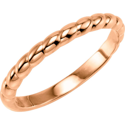 14k Rose Gold Stackable Ring, Size 7 14k Rose Gold Stackable Ring, Size 7