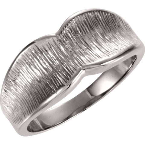 14k White Gold Fancy Design Ring, Size 6 14k White Gold Fancy Design Ring, Size 6