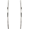 Sterling Silver 53mm Endless Hoop Tube Earrings