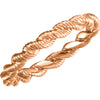 14k Rose Gold 3mm Twisted Rope Band, Size 7 14k Rose Gold 3mm Twisted Rope Band, Size 7