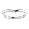 14k White Gold Band for 6mm Round Ring, Size 7