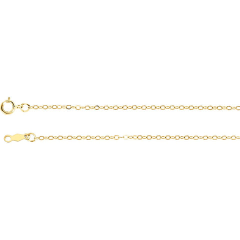 14k Yellow Gold 1.5mm Cable 24" Chain