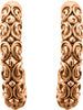 Pair of Sculptural-Inspired Half-Hoop Earring in 14k Rose Gold