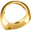 16.50 mm Men's Coin Ring Mounting in 14K Yellow Gold (Size 10)