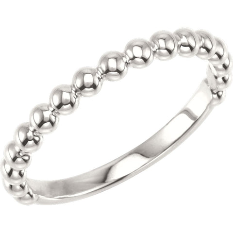Sterling Silver Stackable Metal Fashion Ring, Size 7 Sterling Silver Stackable Metal Fashion Ring, Size 7