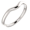 14K White Gold Matching Band For 8.2mm Round Ring (Size 6)