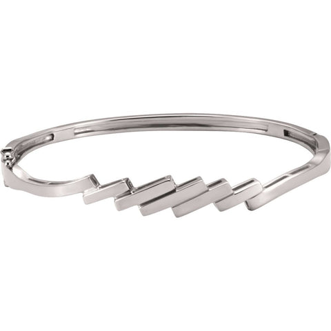 14k White Gold Hinged Bangle Bracelet 14k White Gold Hinged Bangle Bracelet