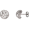 14k White Gold Swirl Earrings 14k White Gold Swirl Earrings