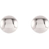14k White Gold Convex Circle Earrings 14k White Gold Convex Circle Earrings