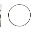 35.00 mm Endless Tube Earrings in Sterling Silver