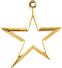 Metal Fashion Star Pendant Dangle in 14K Yellow Gold Metal Fashion Star Pendant Dangle in 14K Yellow Gold