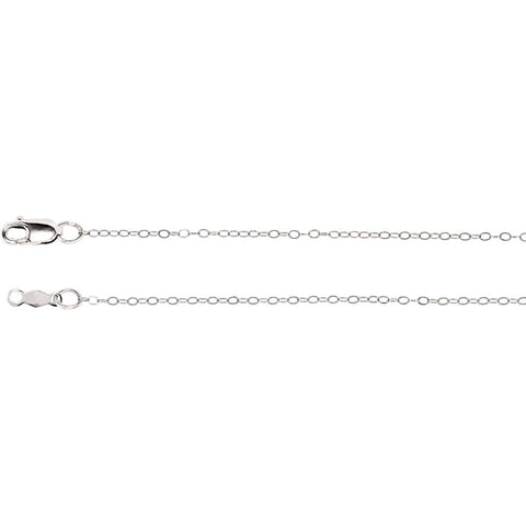 14k White Gold 1mm Curb 16" Chain 14k White Gold 1mm Curb 16" Chain