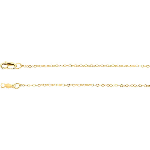14k Yellow Gold 1.2mm Cable 16" Chain 14k Yellow Gold 1.2mm Cable 16" Chain