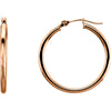 25mm Hoop Earrings in 14K Rose Gold 25mm Hoop Earrings in 14K Rose Gold