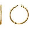 14K Yellow Gold 40mm Tube Hoop Earrings 14K Yellow Gold 40mm Tube Hoop Earrings