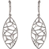 14k White Gold Web Design Dangle Earrings 14k White Gold Web Design Dangle Earrings