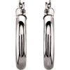 14k White Gold 20mm Tube Hoop Earrings 14k White Gold 20mm Tube Hoop Earrings