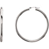 14K White Gold 48mm Tube Hoop Earrings 14K White Gold 48mm Tube Hoop Earrings