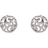 14k White Gold Swirl Earrings 14k White Gold Swirl Earrings