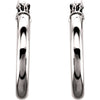 14k White Gold 15mm Tube Hoop Earrings 14k White Gold 15mm Tube Hoop Earrings