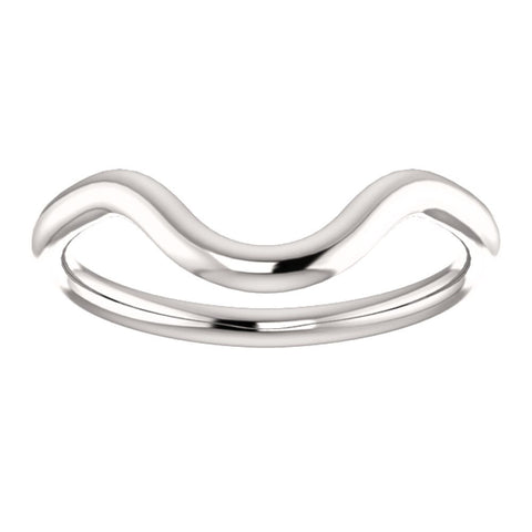 Platinum Band for 8x6mm Oval Ring, Size 7