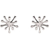 14k White Gold Swirl Earrings 14k White Gold Swirl Earrings