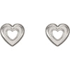 Continuum Sterling Silver Heart Earrings Continuum Sterling Silver Heart Earrings