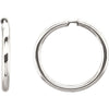 13.00 mm Endless Tube Earrings in Sterling Silver 13.00 mm Endless Tube Earrings in Sterling Silver