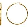 14K Yellow Gold 47mm Tube Hoop Earrings 14K Yellow Gold 47mm Tube Hoop Earrings
