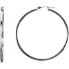 14K White Gold 47mm Tube Hoop Earrings 14K White Gold 47mm Tube Hoop Earrings