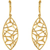 14k Yellow Gold Web Design Dangle Earrings 14k Yellow Gold Web Design Dangle Earrings
