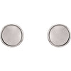14k White Gold Concave Earrings 14k White Gold Concave Earrings