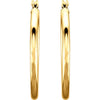 14k Yellow Gold 25mm Tube Hoop Earrings 14k Yellow Gold 25mm Tube Hoop Earrings