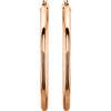 14k Rose Gold 48mm Tube Hoop Earrings 14k Rose Gold 48mm Tube Hoop Earrings