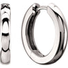 14k White Gold 17.5mm Hinged Hoop Earrings 14k White Gold 17.5mm Hinged Hoop Earrings