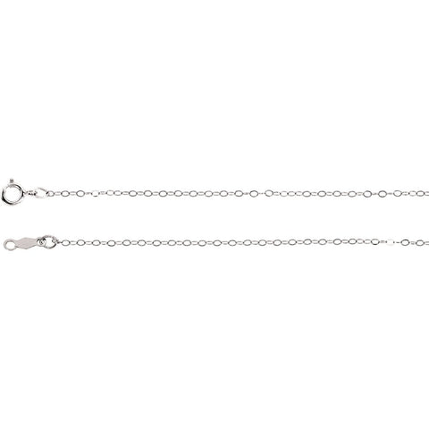 14k White Gold 1mm Curb 16" Chain 14k White Gold 1mm Curb 16" Chain