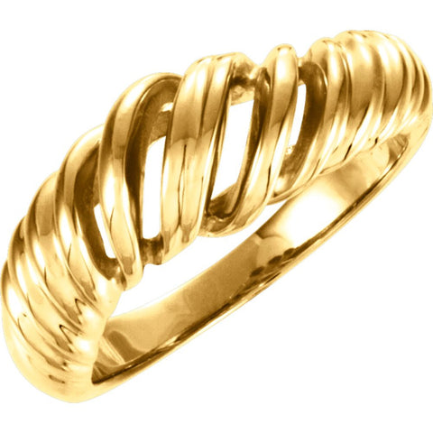 14k Yellow Gold Freeform Ring, Size 6 14k Yellow Gold Freeform Ring, Size 6