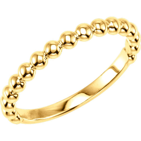 14k Yellow Gold Stackable Metal Fashion Ring, Size 7 14k Yellow Gold Stackable Metal Fashion Ring, Size 7