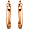 14k Rose Gold 20mm Tube Hoop Earrings 14k Rose Gold 20mm Tube Hoop Earrings